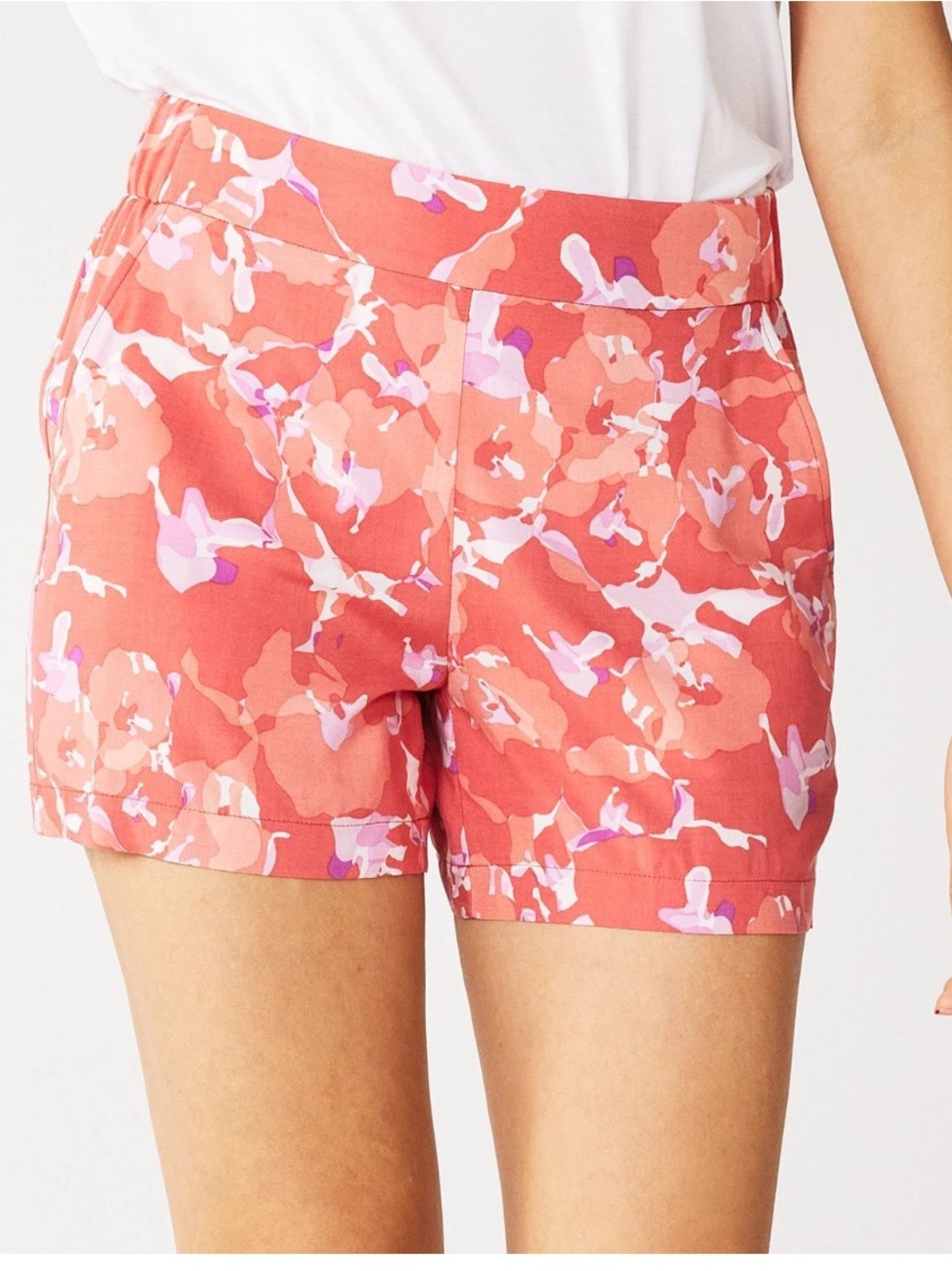 Nine West pull on Coral Floral Print Women’s Shorts